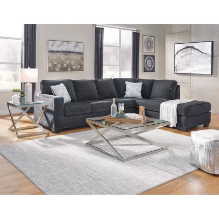 Riles Right Chaise Sectional and Ottoman